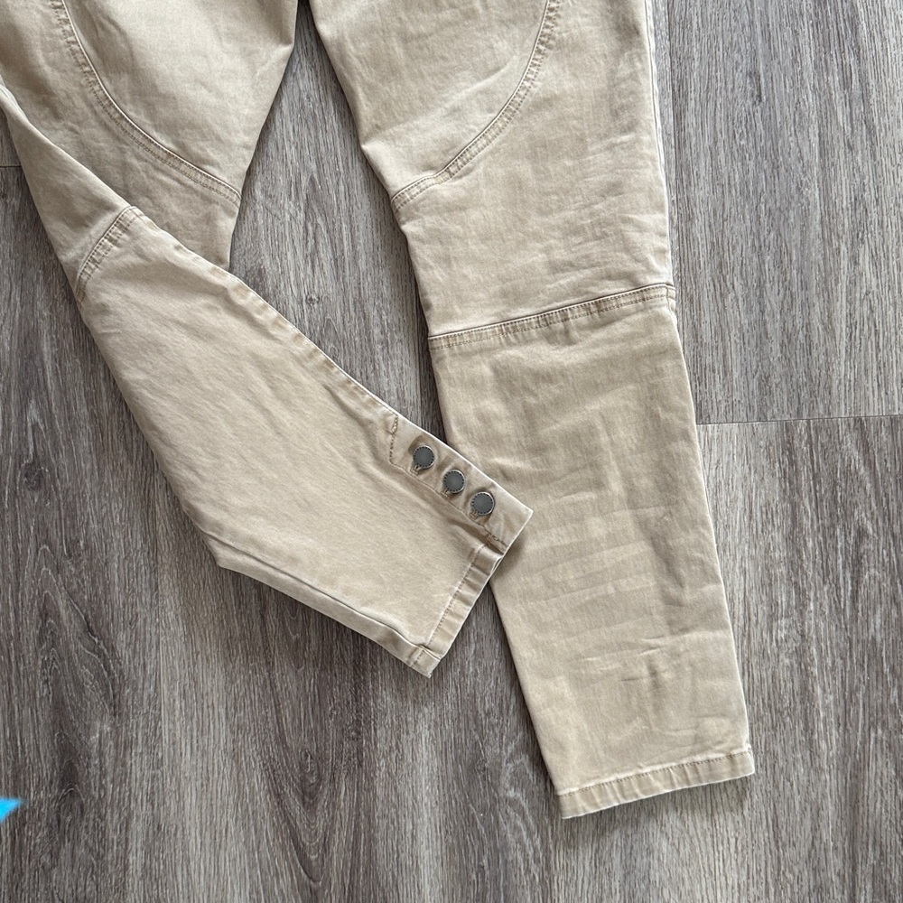 Peruvian Connection Beige Pants with Button Detail - image 4